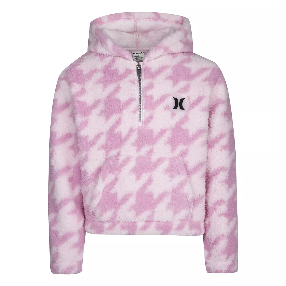 Girls 7-16 Hurley Printed 3/4 Zip Sherpa Hoodie 3 Girls 7-16 Hurley Printed 3/4 Zip Sherpa Hoodie