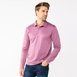 Men's Apt. 9® Interlock Polo -Active & Workout Clothes Store 5668542 Mulberry Mauve