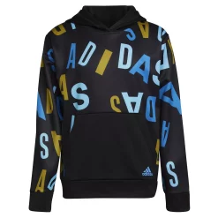 Boys 8-20 adidas Lineage Love Hoodie -Active & Workout Clothes Store 5679133 Black W Blue