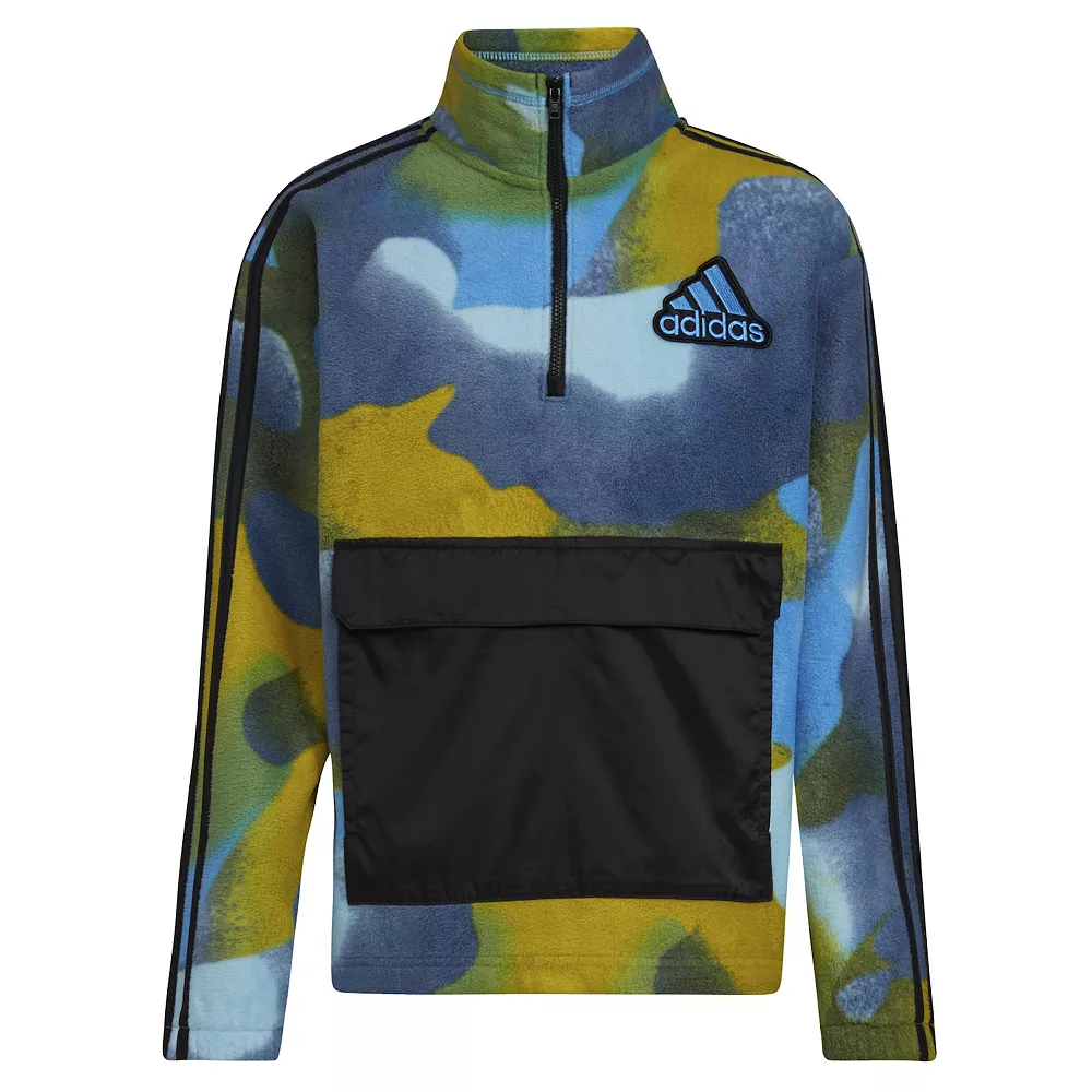 Boys 8-20 adidas Cozy Fleece Pullover 4 Boys 8-20 adidas Cozy Fleece Pullover - Image 2