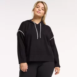 Plus Size FLX Hooded High-Low Sweater