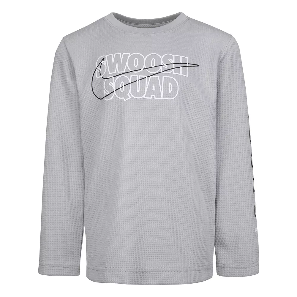 Boys 4-7 Nike Swoosh Squad Thermal Long Sleeve Graphic Tee 3 Boys 4-7 Nike Swoosh Squad Thermal Long Sleeve Graphic Tee