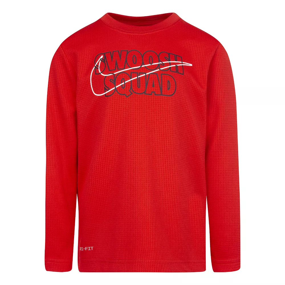 Boys 4-7 Nike Swoosh Squad Thermal Long Sleeve Graphic Tee 5 Boys 4-7 Nike Swoosh Squad Thermal Long Sleeve Graphic Tee - Image 3