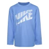 Boys 4-7 Nike Block Thermal Long Sleeve Big Logo Graphic Tee -Active & Workout Clothes Store 5685549 Royal