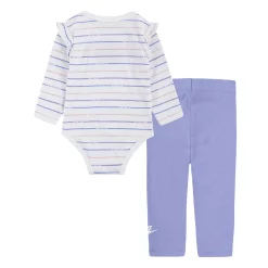 Baby Girl Nike Striped Bodysuit & Leggings Set -Active & Workout Clothes Store 5687108 ALT