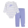 Baby Girl Nike Striped Bodysuit & Leggings Set -Active & Workout Clothes Store 5687108 White