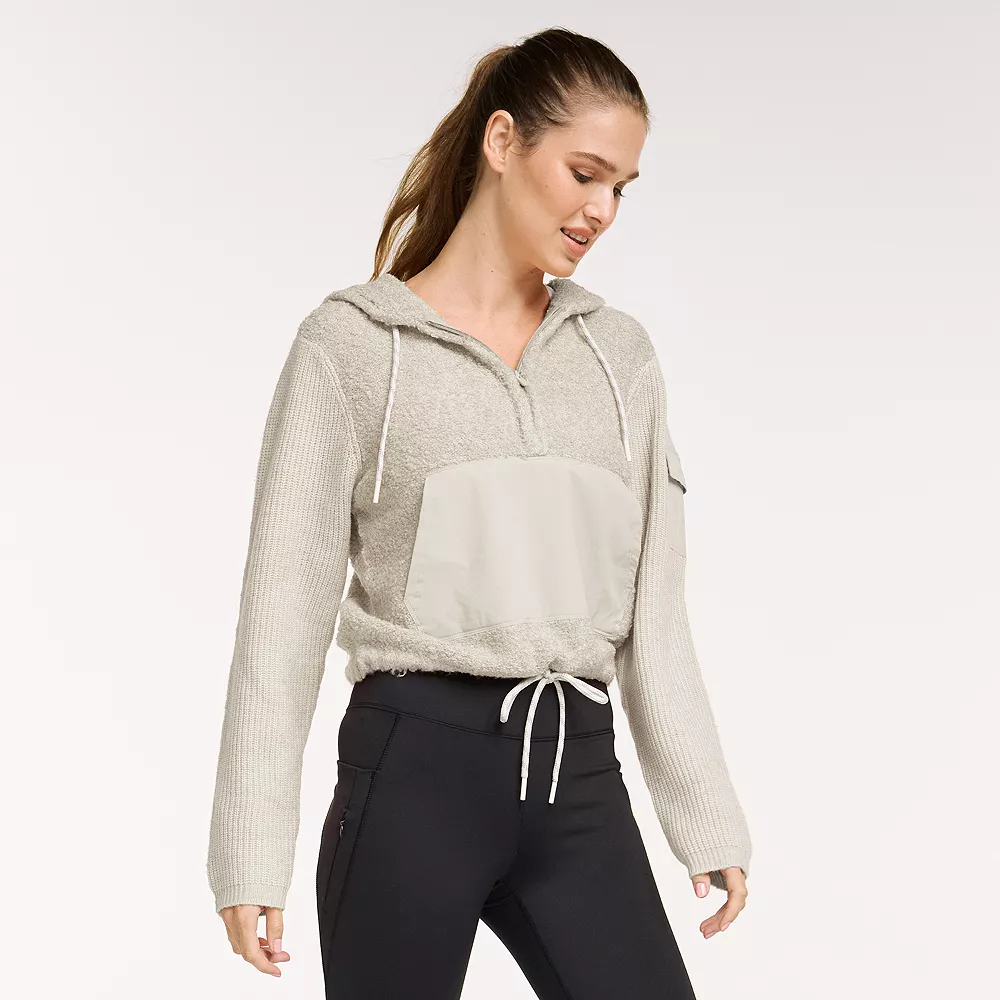 Women's FLX Hooded Half-Zip Mixed-Media Pullover 5 Women's FLX Hooded Half-Zip Mixed-Media Pullover - Image 3