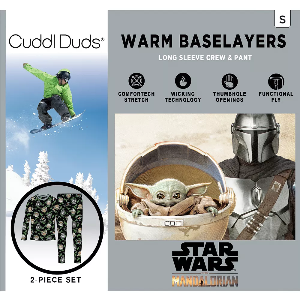 Boys Cuddl Duds Mandolorian The Child Stretch 2-piece Base Layer Set 4 Boys Cuddl Duds Mandolorian The Child Stretch 2-piece Base Layer Set - Image 2