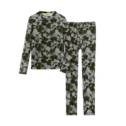 Boys 4-18 Cuddl Duds Comfortech Stretch 2-Piece Base Layer Set 13 Boys 4-18 Cuddl Duds Comfortech Stretch 2-Piece Base Layer Set -Active & Workout Clothes Store 5716963 Green Camo