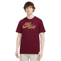 Men's Nike "Just Do It" Logo Tee -Active & Workout Clothes Store 5721511 Dark Beetroot
