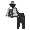 Baby Boy Nike All Day Play All Over Print Hooded Jacket & Jogger Pants Set -Active & Workout Clothes Store 5745186 Black