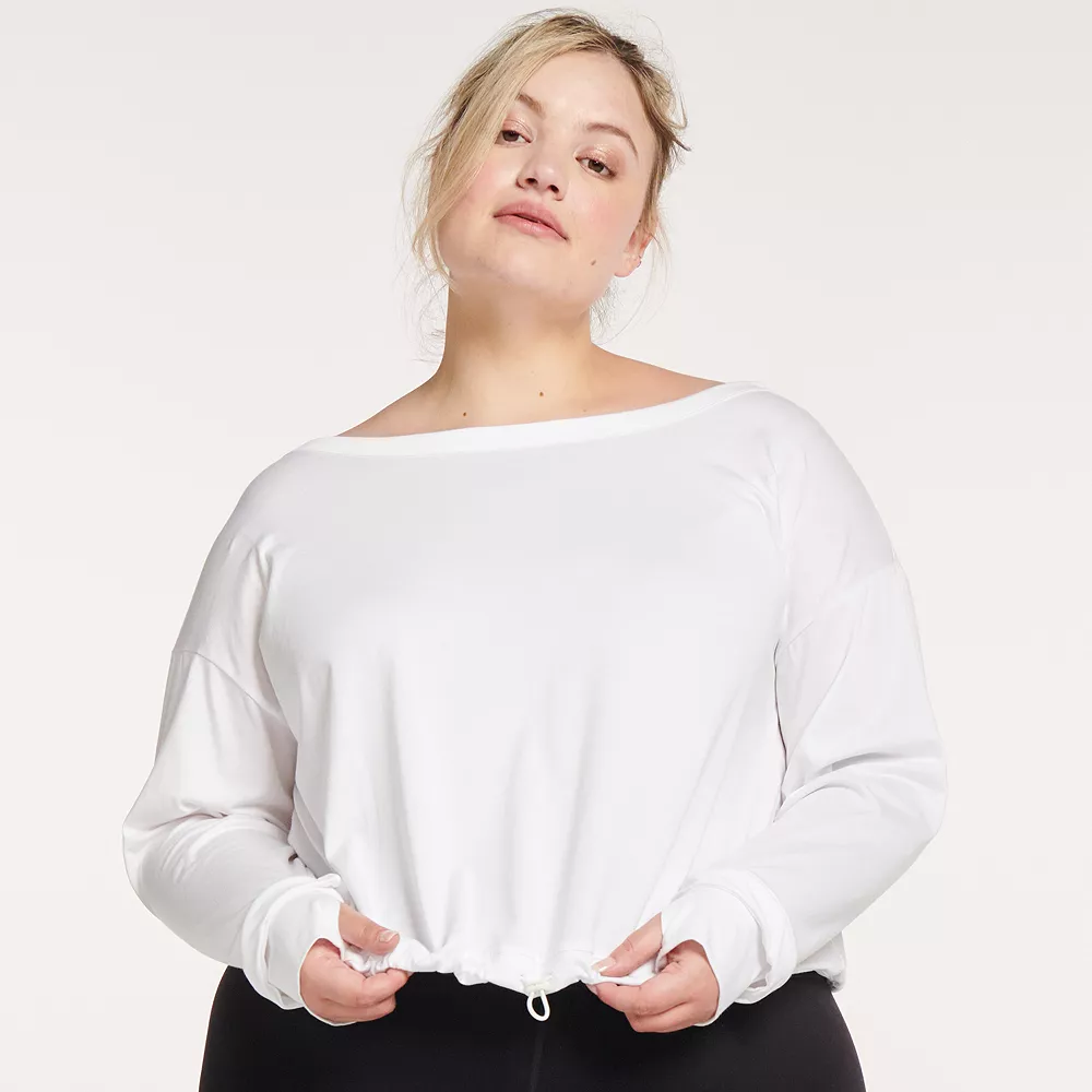 Plus Size FLX Cinched Bungee-Hem Top 3 Plus Size FLX Cinched Bungee-Hem Top
