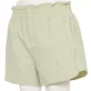 Plus Size FLX High-Waisted Paperbag-Waist Shorts -Active & Workout Clothes Store 5912312