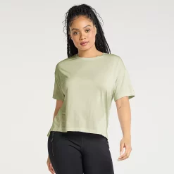 Women's FLX Core Drop-Shoulder Tee -Active & Workout Clothes Store 5912812 Mint Crackle