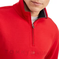 Men's Tommy Hilfiger Tonal Logo Quarter Zip Pullover -Active & Workout Clothes Store 5921591 ALT2