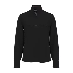 Men's Tommy Hilfiger Tonal Logo Quarter Zip Pullover -Active & Workout Clothes Store 5921591 Dark Sable