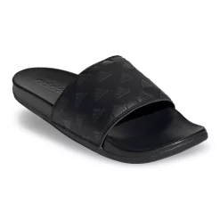 Adidas Adilette Comfort Men's Graphic Slide Sandals -Active & Workout Clothes Store 6048470 Black Carbon