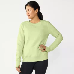 Women's Tek Gear® Ultrasoft Fleece Sweatshirt -Active & Workout Clothes Store 6119993 Green Romantica