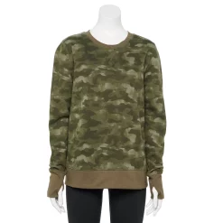 Women's Tek Gear® Ultrasoft Fleece Sweatshirt -Active & Workout Clothes Store 6119993 Olive Camo