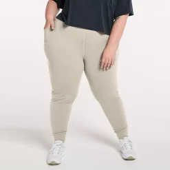 Plus Size FLX Affirmation High-Waisted Jogger Pants with Side Pockets -Active & Workout Clothes Store 6120030 Sand Trap
