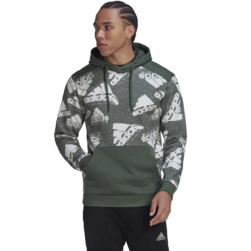 Men's adidas Essentials Brand Love Fleece Hoodie 3 Men's adidas Essentials Brand Love Fleece Hoodie