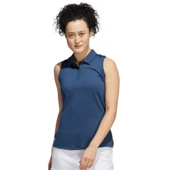 Women's adidas Sleeveless Polo Golf Shirt -Active & Workout Clothes Store 6142274 Crew Navy