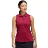 Women's adidas Sleeveless Polo Golf Shirt 2 Women's adidas Sleeveless Polo Golf Shirt -Active & Workout Clothes Store 6142274 Legacy Burgundy