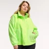 Plus Size FLX Boucle Mixed-Media Jacket -Active & Workout Clothes Store 6142282 Lime Green