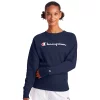 Women's Champion® Powerblend Fleece Boyfriend Sweatshirt -Active & Workout Clothes Store 6142415 Athletic Navy
