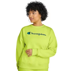 Women's Champion® Powerblend Fleece Boyfriend Sweatshirt -Active & Workout Clothes Store 6142415 Sweet Green