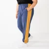 Juniors' Plus Size SO® Oversized High-Rise Boyfriend Joggers -Active & Workout Clothes Store 6142525 Blue Colorblock