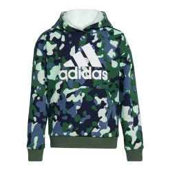 Boys 8-20 adidas Camo Fleece Hoodie -Active & Workout Clothes Store 6142611 Navy Green