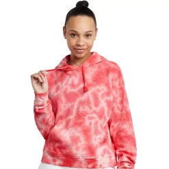 Women's Champion® Tie-Dye Relaxed Fleece Hoodie -Active & Workout Clothes Store 6142670 Crush Dye Pinky Peach