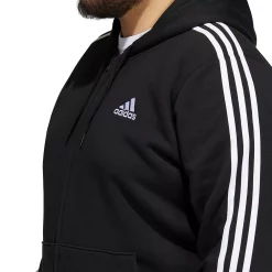 Big & Tall adidas Essential Fleece Full-Zip Hoodie -Active & Workout Clothes Store 6171341 ALT3
