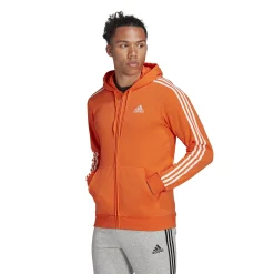 Big & Tall adidas Essential Fleece Full-Zip Hoodie -Active & Workout Clothes Store 6171341 Semi Impact Orange