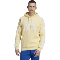 Big & Tall adidas Essential 3-Stripes Badge of Sport Hoodie -Active & Workout Clothes Store 6171344 Almost Yellow