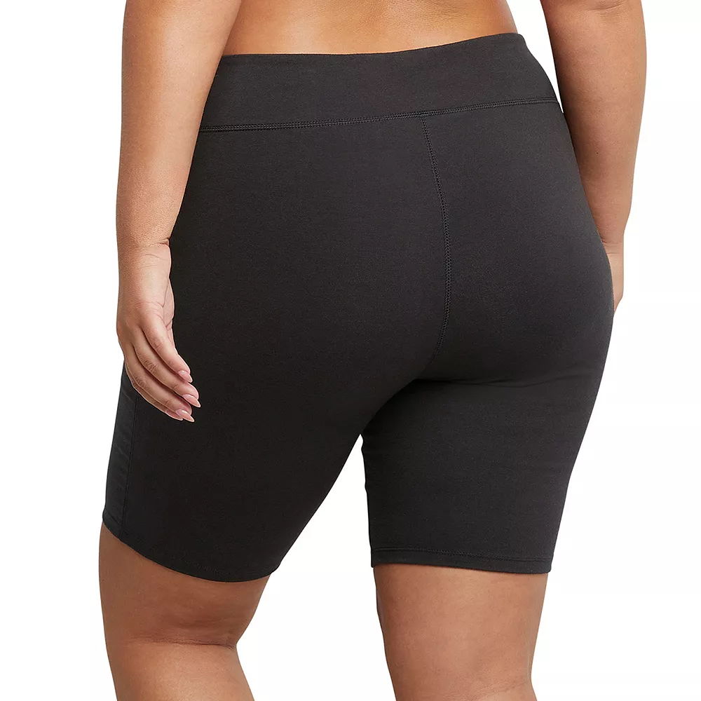 Plus Size Just My Size® Stretchy Jersey Bike Shorts 4 Plus Size Just My Size® Stretchy Jersey Bike Shorts - Image 2