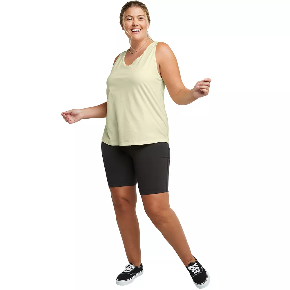 Plus Size Just My Size® Stretchy Jersey Bike Shorts 6 Plus Size Just My Size® Stretchy Jersey Bike Shorts - Image 4