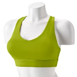 Tek Gear® Core Medium-Impact V-Neck Sports Bra -Active & Workout Clothes Store 6171520 Encore Olive