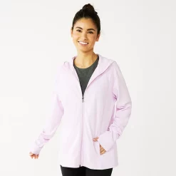 Women's Tek Gear® Essential Hooded Jacket -Active & Workout Clothes Store 6171604 Daydream Purple