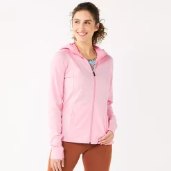 Women's Tek Gear® Essential Hooded Jacket -Active & Workout Clothes Store 6171604 Strawberry Malt