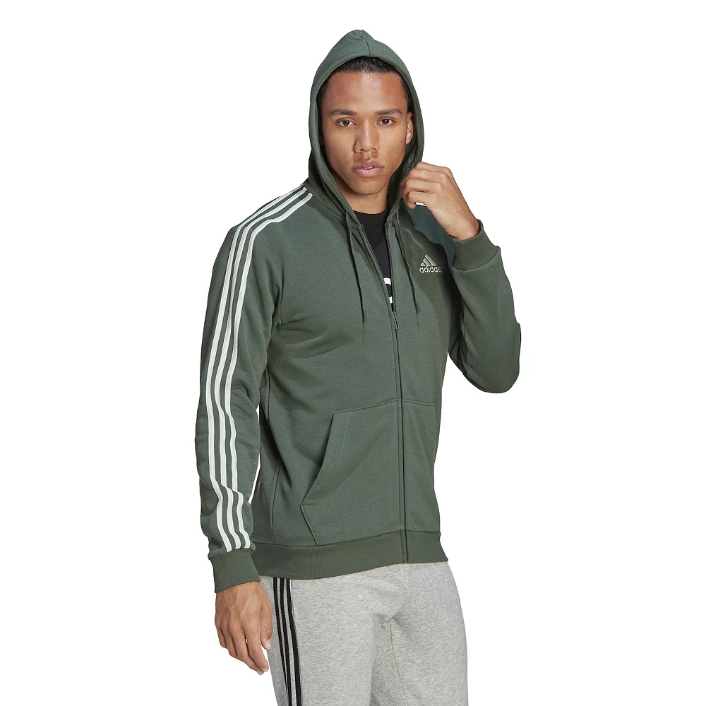 Men's adidas Essential Full-Zip Fleece Hoodie 9 Men's adidas Essential Full-Zip Fleece Hoodie - Image 7