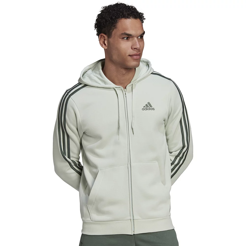Men's adidas Essential Full-Zip Fleece Hoodie 6 Men's adidas Essential Full-Zip Fleece Hoodie - Image 4